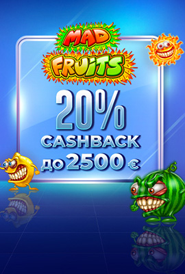 20% Cashback Mad Fruits